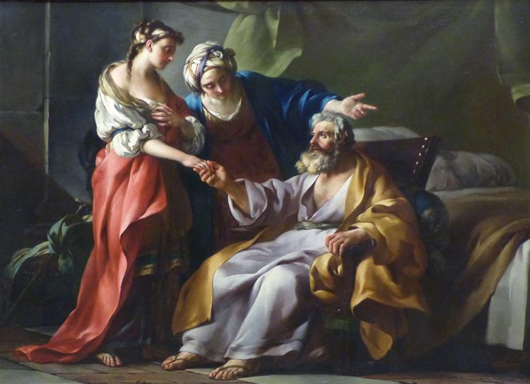Hagar to Abraham with Sarah, 1749 - Жозеф-Мари Вьен