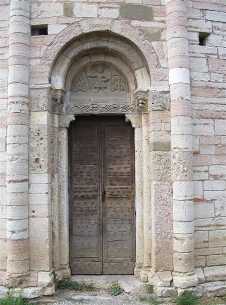 Portal, Rotunda of San Tomè, Bergamo, Italy, c.1100 - Romanesque Architecture
