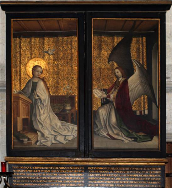 The Annunciation (The Dombild Altarpiece, close), c.1445 - Stefan Lochner