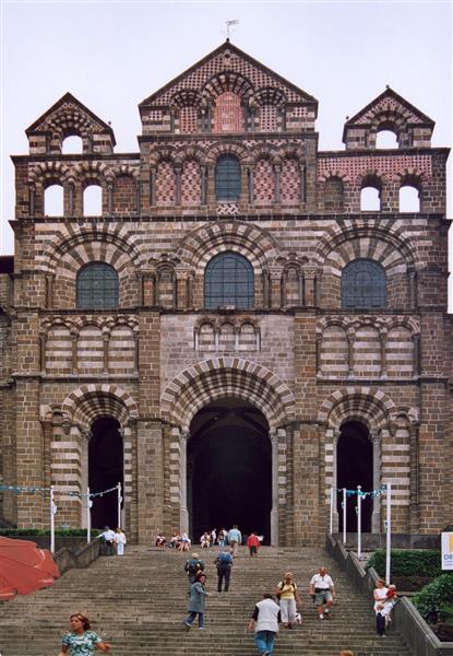 Le Puy Cathedral, France, c.1100 - Romanesque Architecture