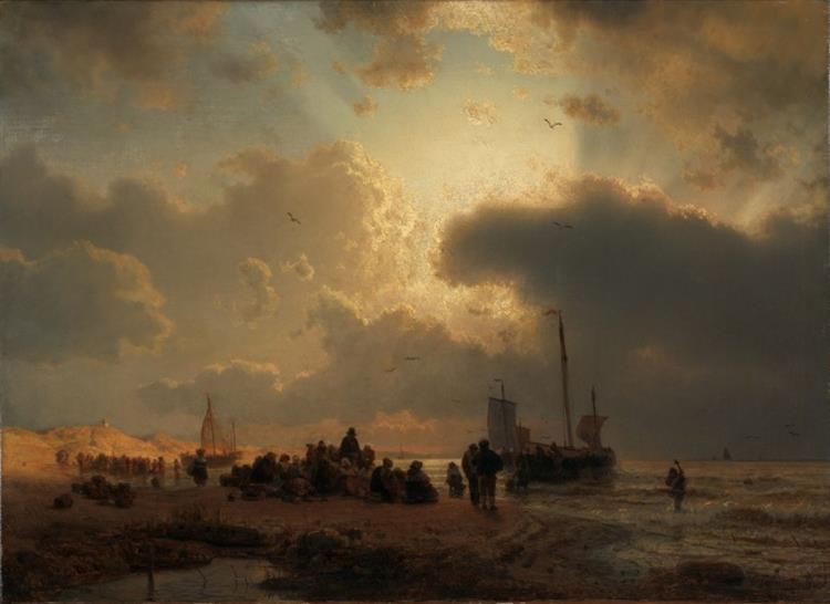 Scheveningen Beach, 1850 - Андреас Ахенбах