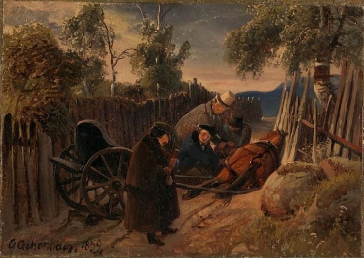 A Driving Accident, 1839 - Andreas Achenbach
