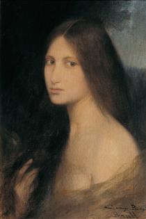 Young woman with long hair - Жоан Бруль-и-Виньолес