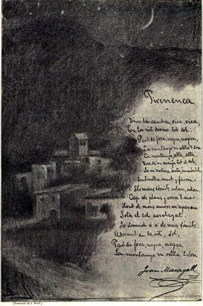 Pirinenca, Illustration of the text by Joan Maragall, 1902 - Juan Brull