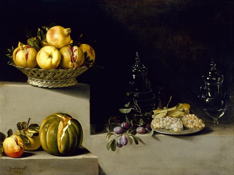 Still Life with Fruit and Glassware, 1626 - Juan van der Hamen y León