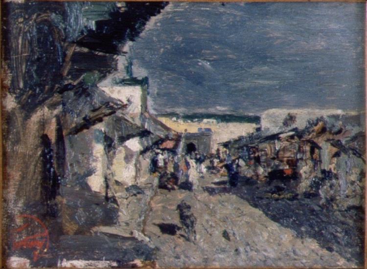 Market And houses - Marià Fortuny
