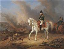 Napoleon Before Burning Smolensk 1812 - Oswald Achenbach