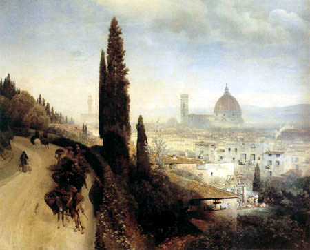 View of Florence, 1883 - Освальд Ахенбах