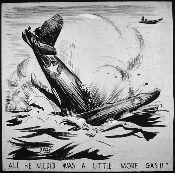 All He Needed was a Little More Gas!!, 1943 - Charles Alston