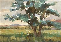 TREE IN A LANDSCAPE - Nathaniel Hone the Younger