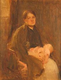 Mother and Child - Уолтер Осборн
