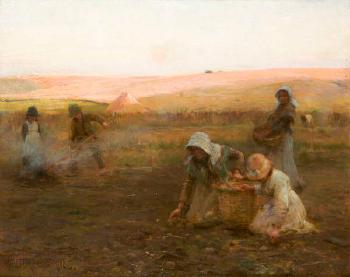Potato Gathering, 1888 - Уолтер Осборн