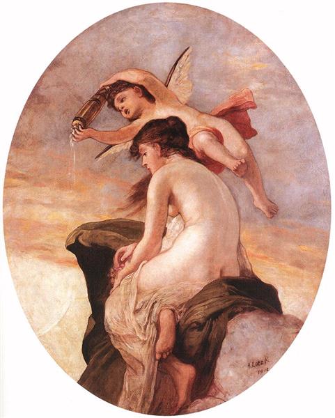 Amor and Psyche, 1902 - Карой Лотц