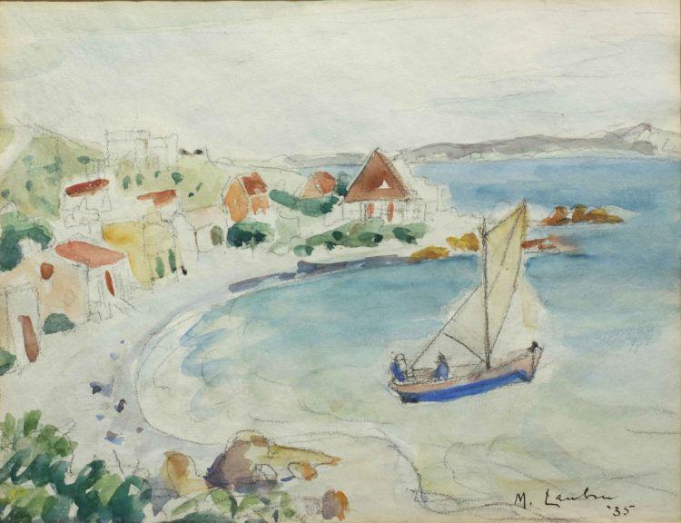 A Boat Sailing in the Bay, 1935 - Maggie Laubser