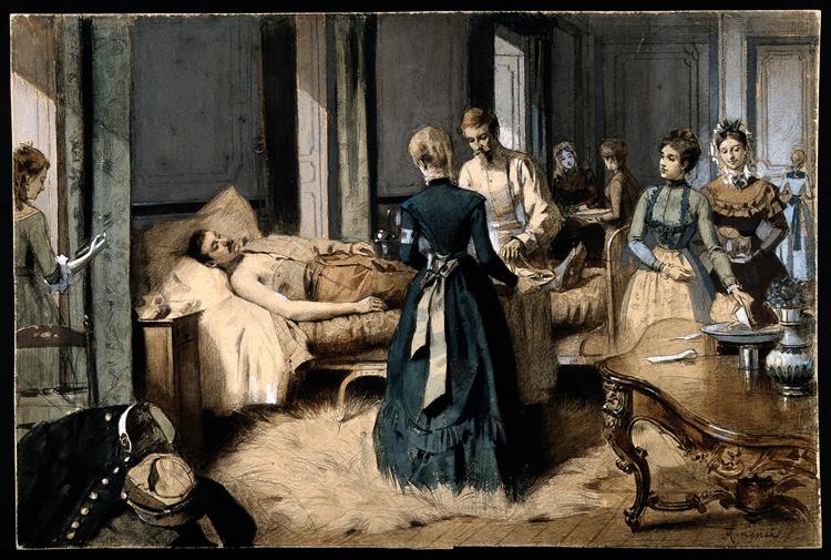 A Doctor and Some Women Attend to and Prepare Band - Albert Lynch
