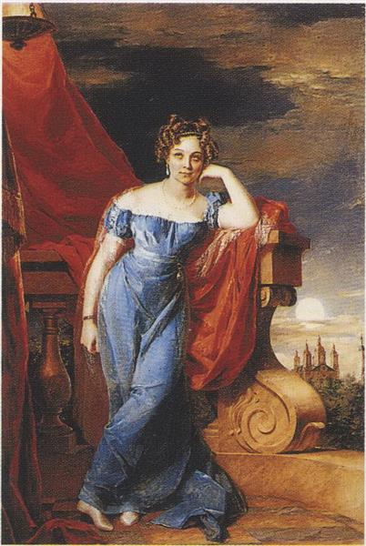 Portrait of Agrafena Zakrevskaya (Tolstaya), 1823 - Джордж Доу