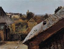 View of Roofs and Gardens - Carl Blechen
