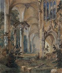 Gothic Church Ruins - Carl Blechen