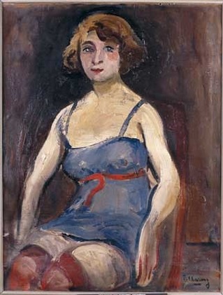Nude in Blue Slip, 1916 - Émilie Charmy