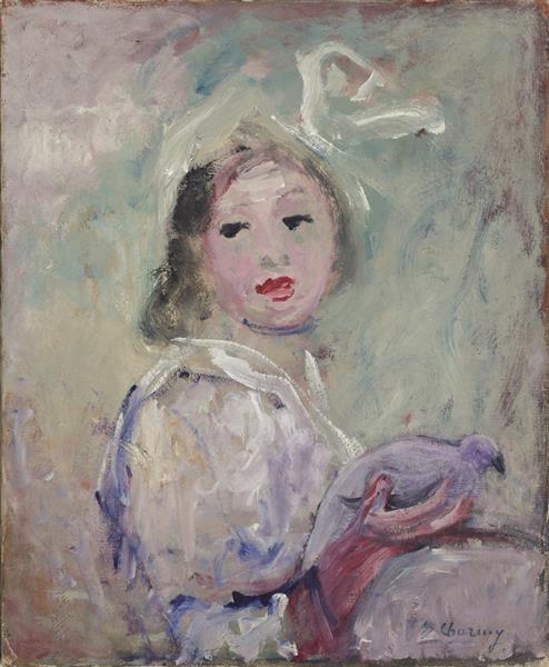 Woman with Bird, c.1920 - Émilie Charmy