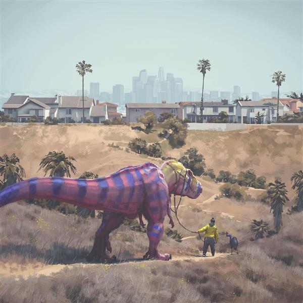 Grand Theft Tyrannosaur, 2018 - Simon Stålenhag