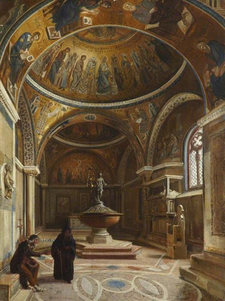 Interior of San Marco, Venice, 1845 - Thomas Stuart Smith