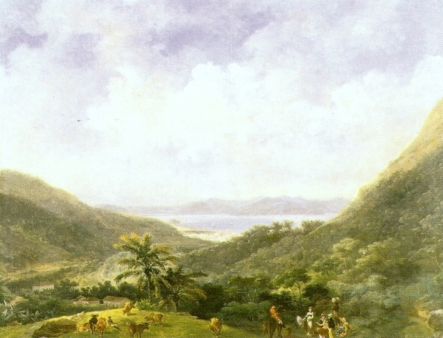 View of Rio De Janeiro Bay from the Mountains in Tijuca, c.1820 - Никола-Антуан Тоне