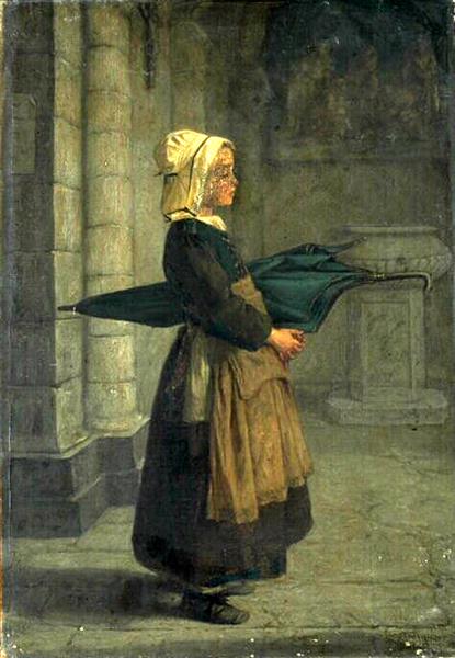 Breton peasant woman, c.1850 - Alexandre Antigna