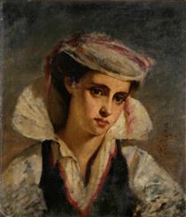 Study of Aragonese Woman, Bust - Alexandre Antigna
