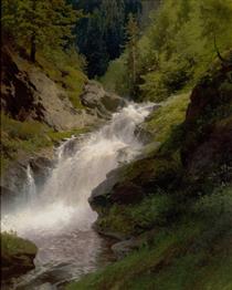Winona Falls - Hermann Ottomar Herzog