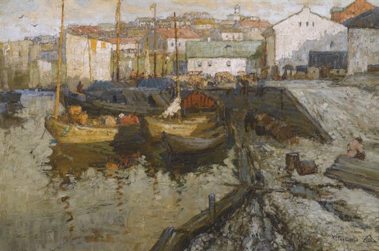 Evening in the Harbor, 1915 - Константин Иванович Горбатов