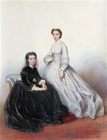 Princess Rospigliosi and Baroness Baude - Ludwig Passini