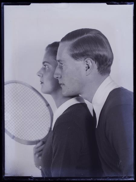 Tennis player Gottfried Freiherr von Cramm with his wife Elisabeth, c.1930 - Martin Munkácsi