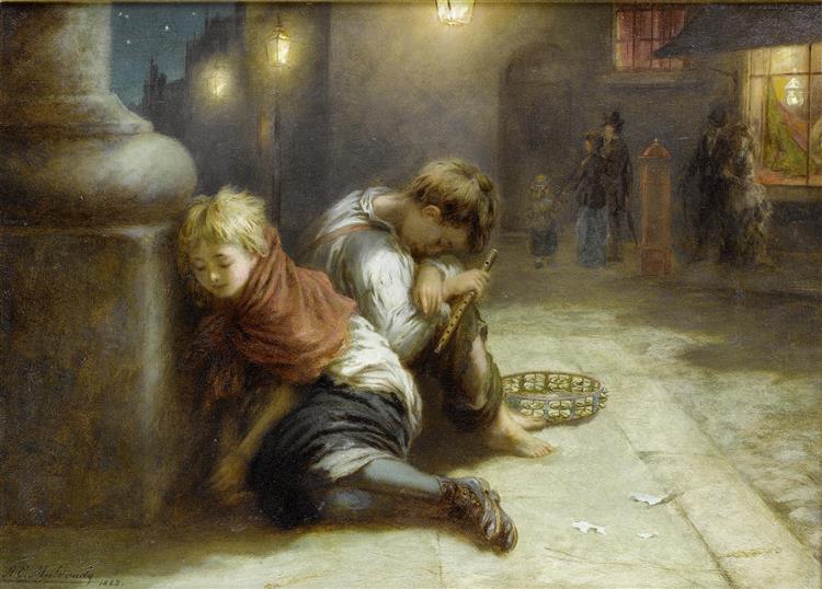 Fatigued Minstrels, 1883 - Augustus Edwin Mulready