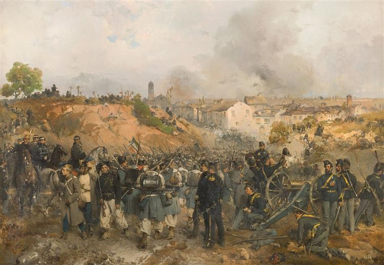 The capture of Palestro on 30 May 1859, 1860 - Girolamo Induno