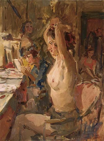 Painting in the Dressing Room of the Scala Theatre, the Hague - Isaac Israels