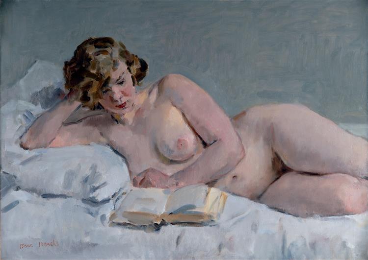 Reclining Reading Nude, c.1922 - Isaac Israels