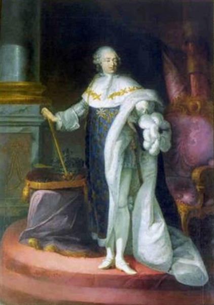 Portrait in foot of the King of France Louis XVI in sacre costume