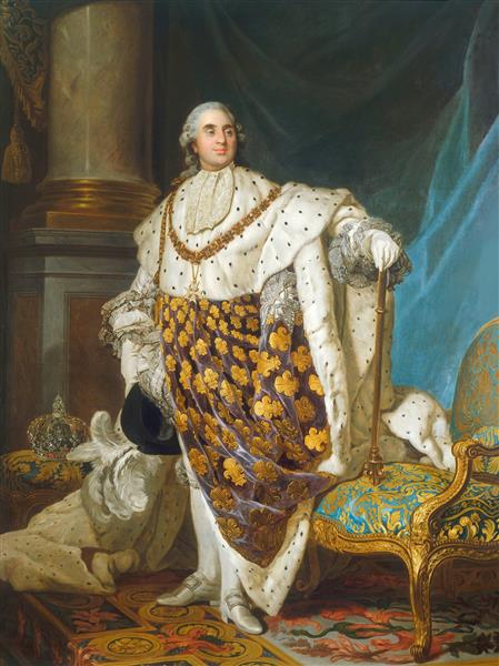 Portrait of Louis XVI, King of France and Navarre, Wearing Coronation Robes, c.1777 - Жозеф Дюплесси