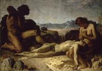 Adam and Eve Mourning the Death of Abel - Leon Bonnat