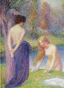 Women Bathing - Hippolyte Petitjean