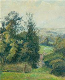 Above the Village, Hewood - Lucien Pissarro