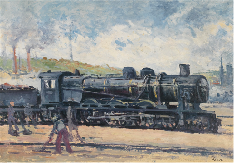 La Locomotive, Environs De Charleroi, 1896 - Максимильен Люс