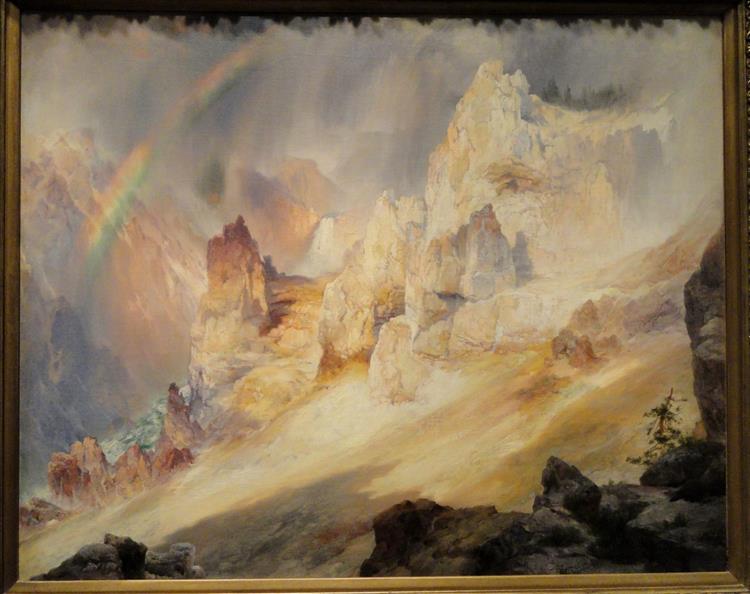 Rainbow over the Grand Canyon of the Yellowstone, 1900 - Томас Моран
