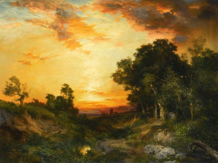Sunset, Amagansett, 1905 - Томас Моран