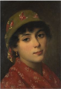 Portrait of a Girl - Vittorio Tessari