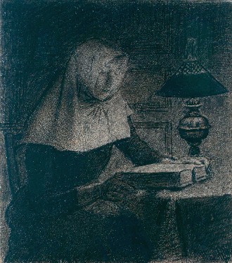 Beguine, Reading Under The Lamp - Xavier Mellery