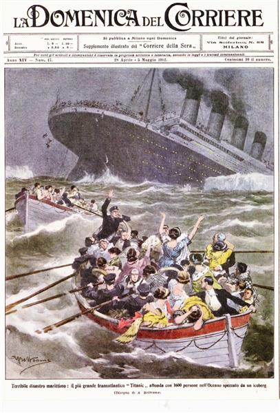 Titanic shipwreck, 1912 - Achille Beltrame