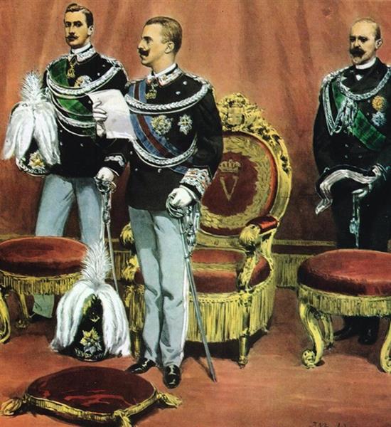 Oath of Vittorio Emanuele III, 1900 - Achille Beltrame