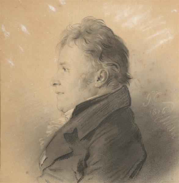 Portrait of the French architect Jacques-Charles Bonnard, 1816 - Anne-Louis Girodet